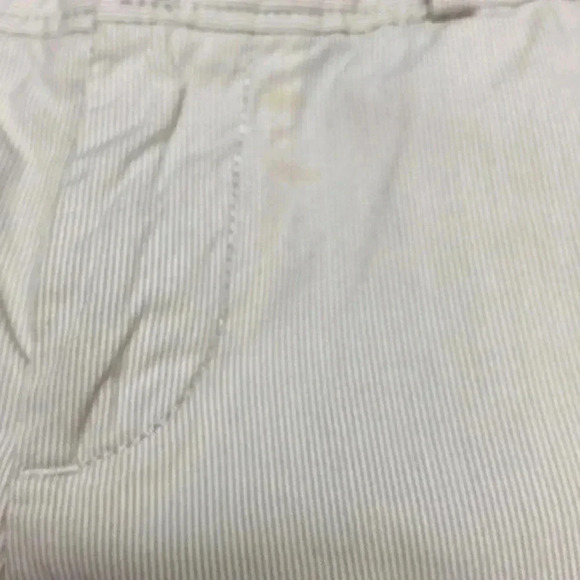 Khaki Pinstripe Trouser Banana Rebublic Size 2 Stretch - Picture 6 of 8